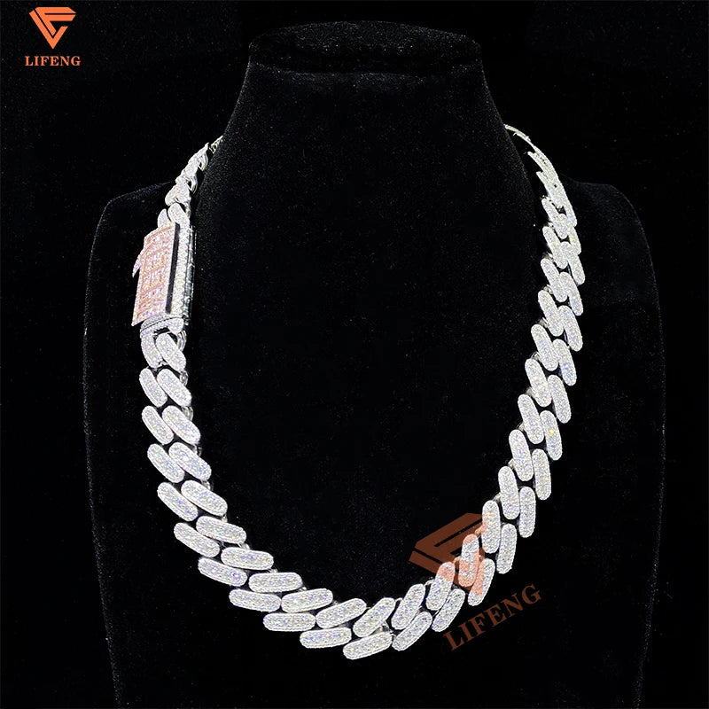 CADENA CUBANA ICED OUT PERSONALIZADA – MOISSANITA VVS S925