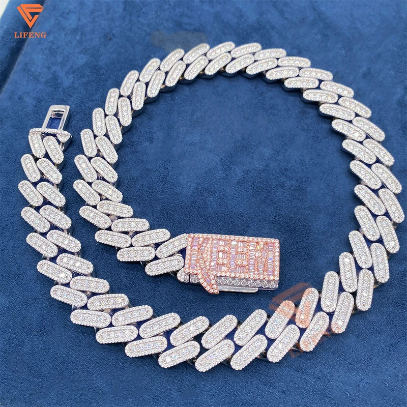 CADENA CUBANA ICED OUT PERSONALIZADA – MOISSANITA VVS S925