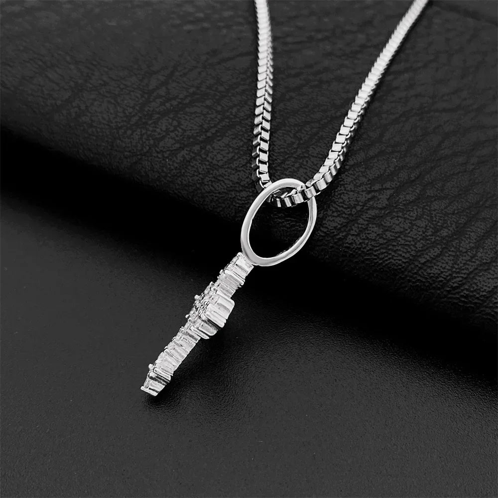 MEDALLA CRUZ ICED OUT DE PLATA 925 CON MOISSANITA VVS.💎