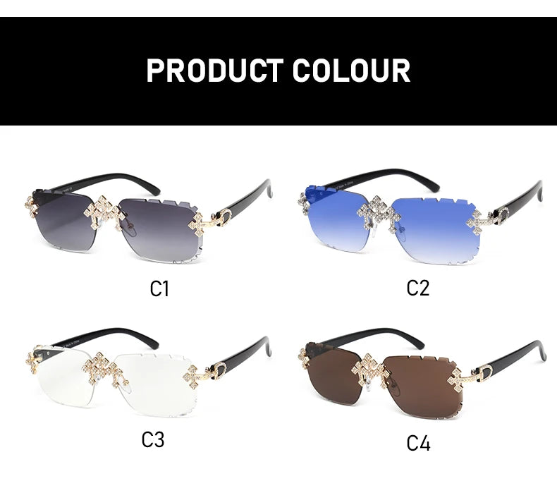"GAFAS DE SOL CON PIEDRAS BRILLANTES", o "GAFAS CON DIAMANTES SIMULADOS"