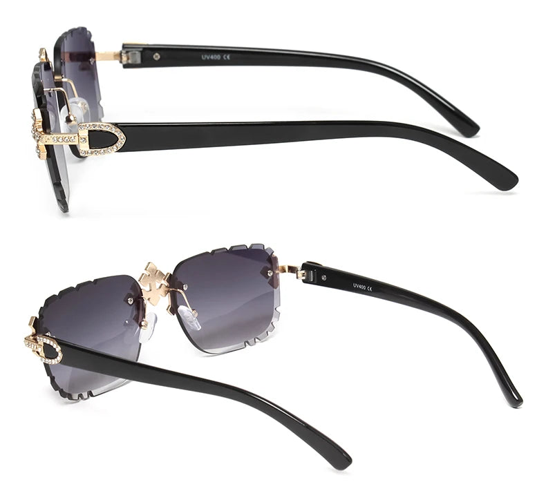 "GAFAS DE SOL CON PIEDRAS BRILLANTES", o "GAFAS CON DIAMANTES SIMULADOS"