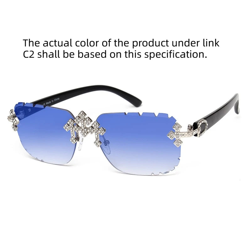 "GAFAS DE SOL CON PIEDRAS BRILLANTES", o "GAFAS CON DIAMANTES SIMULADOS"