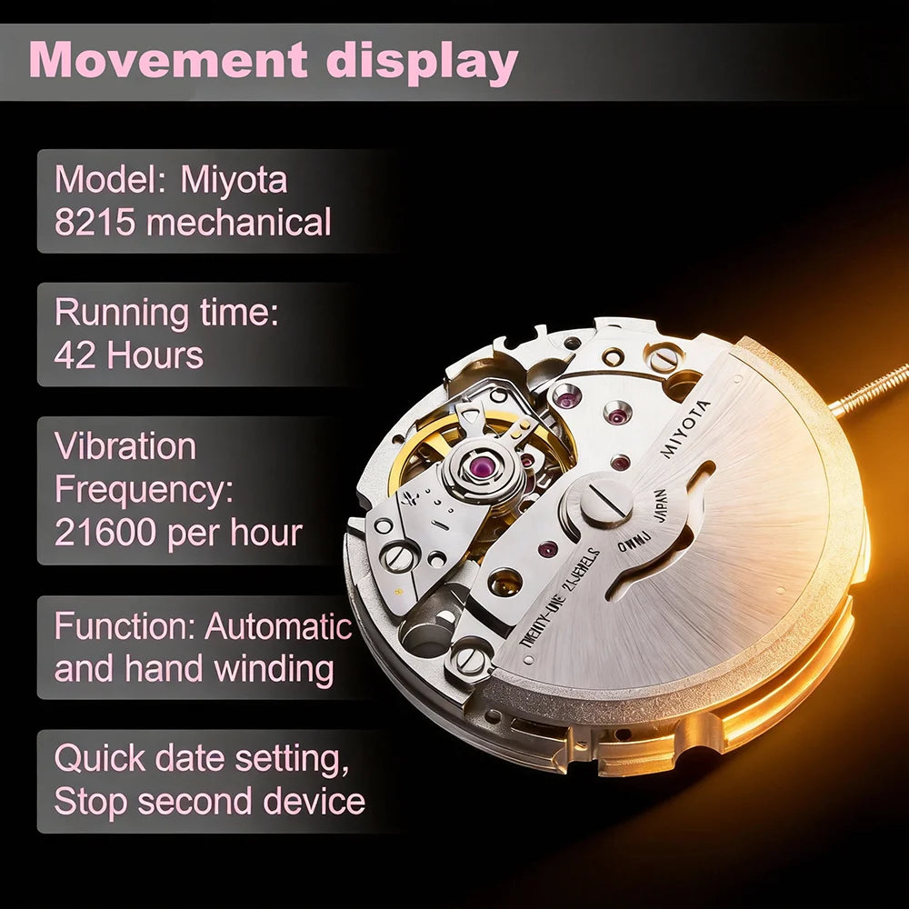    Reloj SEAKOSS de 40 mm con Diamantes de Moissanita, Reloj de Pulsera Mecánico Automático, Estilo Hip Hop, Joyería de Lujo